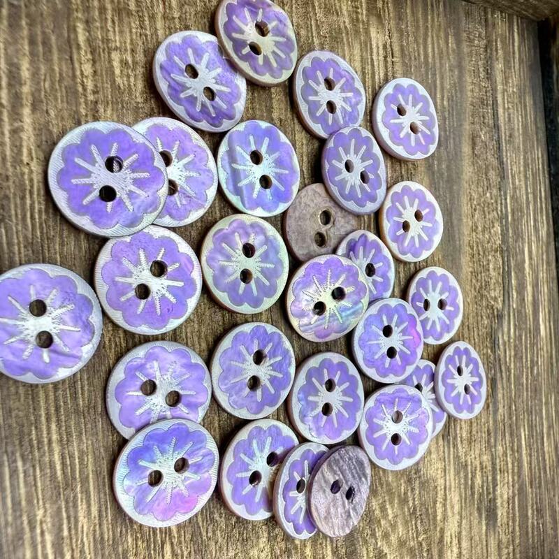 天然进口马丝贝亮光花朵衬衣毛衣开衫纽扣手工DIY装饰扣|undefined
