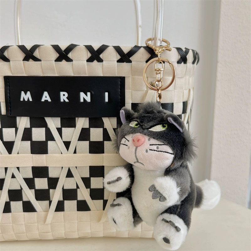面白いルシファーキャットキーホルダーぬいぐるみペンダントクリエイティブ斜視子猫バッグペンダントキャッチマシン人形小さな人形|undefined