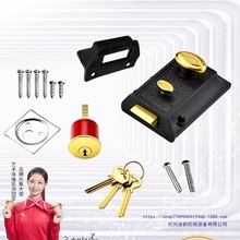 牛头锁老式房门锁牛头牌双保险卧室家用木门防盗门外装暗锁通用型