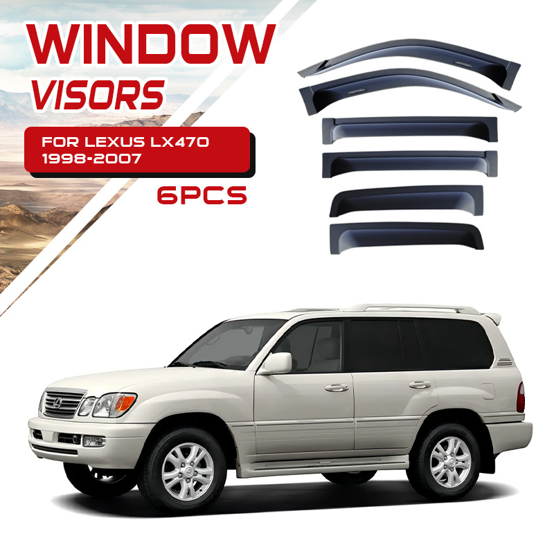 Visera para Ventana de Coche, Protector de Lluvia, Compatible con Lexus LX600 LX700 LX570 GX400 460