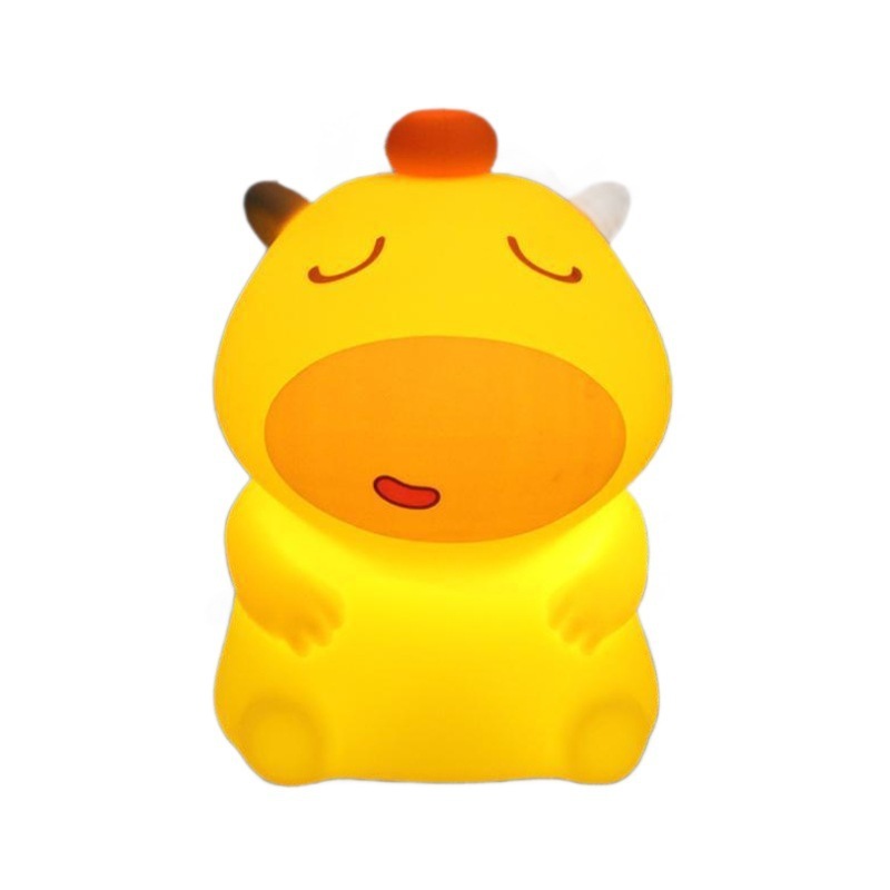 跨境热销水豚噜噜小夜灯卡皮巴拉夜灯硅胶拍拍灯USB充电创意礼物|undefined
