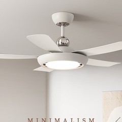 ファンライトリビングルームダイニングルームファンシーリングライトシンプルな感覚周波数変換ミュートモダンシンプルオールインワンシーリングファンライト