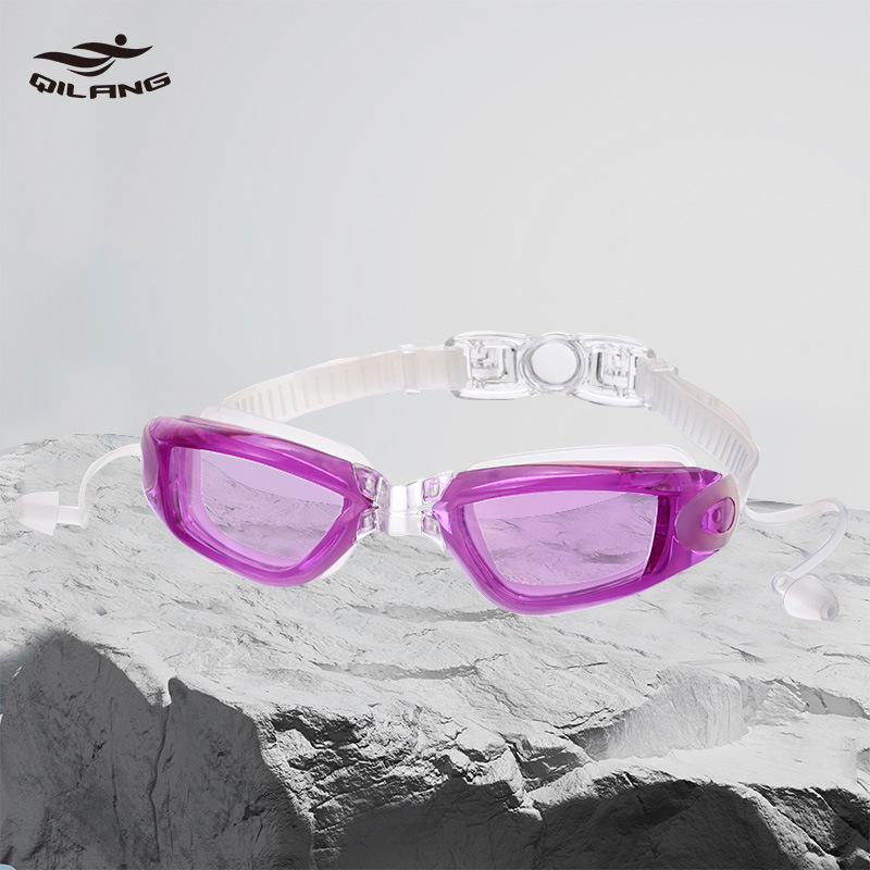 Gafas de Buceo y Natación con Tapones Integrados de PC Electrochapado Impermeable Antivaho Unisex image 14