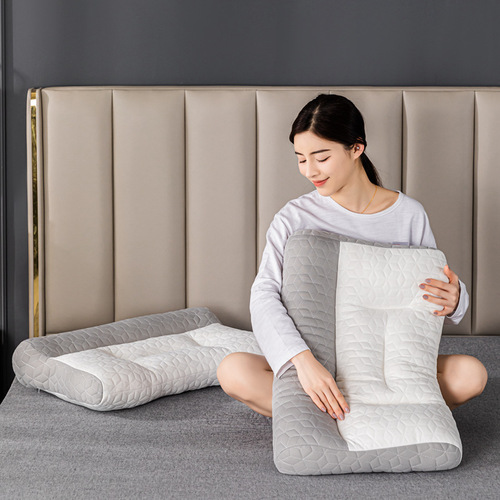 Factory direct sales cervical fiber pillow pillow core household cervical vertebra support sleep pillow adult student men and women comfortable