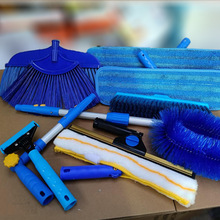 家政保洁酒店物业专用一杆多用工具套装擦玻璃刮毛头拖把伸缩杆