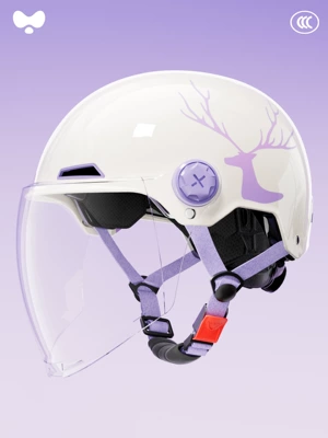 for Electric Vehicles for Girls, No, Motosiklet kaskı (dəbilqə) - 3c-white-elk-hd-long-lens-class-a-new-national-standard-one-size-fits-all