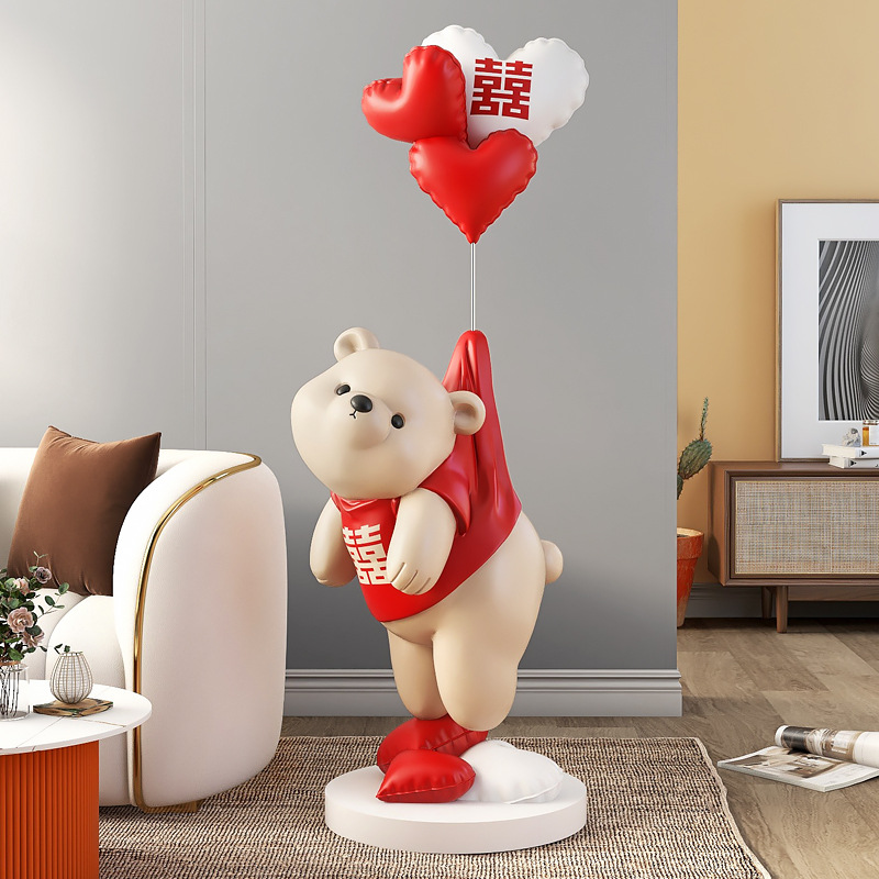 VITAL QI BEAR 장식품 바닥 거실 홈 장식 웨딩 룸 배열 신혼 부부를위한 가장 친한 친구 웨딩 선물