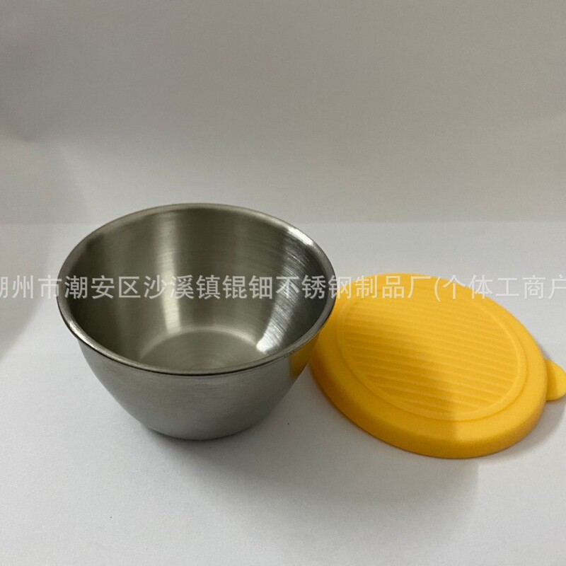 輸出ステンレスディップ唐辛子調味箱皿304蓋付きケチャップサラダソースカップ屋外家庭用|undefined