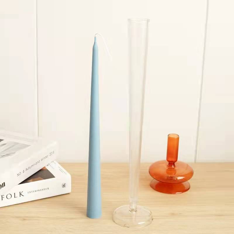Xiongwei DIY hecho a mano cilíndrico en punta superior aromaterapia Varilla vela cena ligera vela molde de plástico de la cera molde de la vela