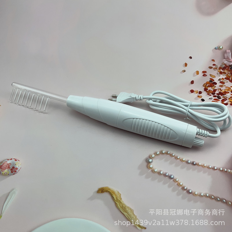 新型高周波電気治療器電気治療櫛携帯型ニキビ取り器オゾン電気治療棒美容器|undefined
