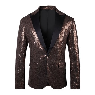 Cross-border European and American plus size Foreign Trade Dance Sequin Suit Dancing Colorful Suit