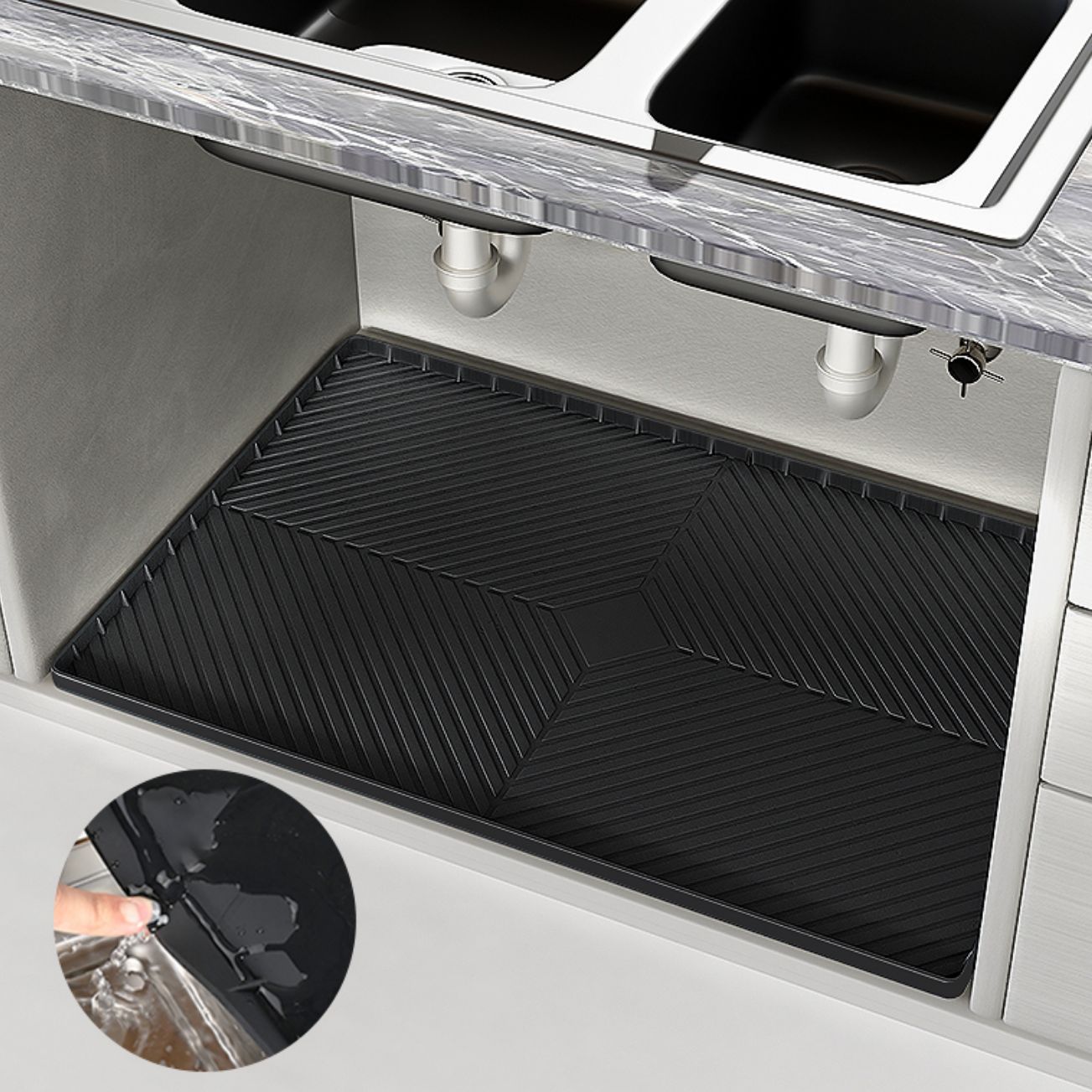 跨境热销71*56CM橱柜垫硅胶下水槽垫硅胶防油防漏下水槽垫沥水垫