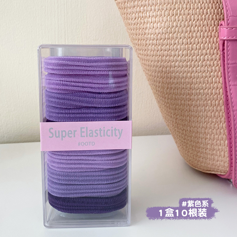 Pelo cuerda gruesa pelo banda no duele el pelo durable banda de goma pelo lazo tocado nuevo caramelo color básico alto elástico cuerda de pelo práctico