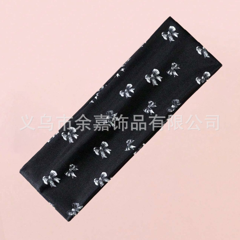 欧美瑜伽弹力头带运动健身跑步吸汗束发带韩版素色头饰头巾发箍|undefined