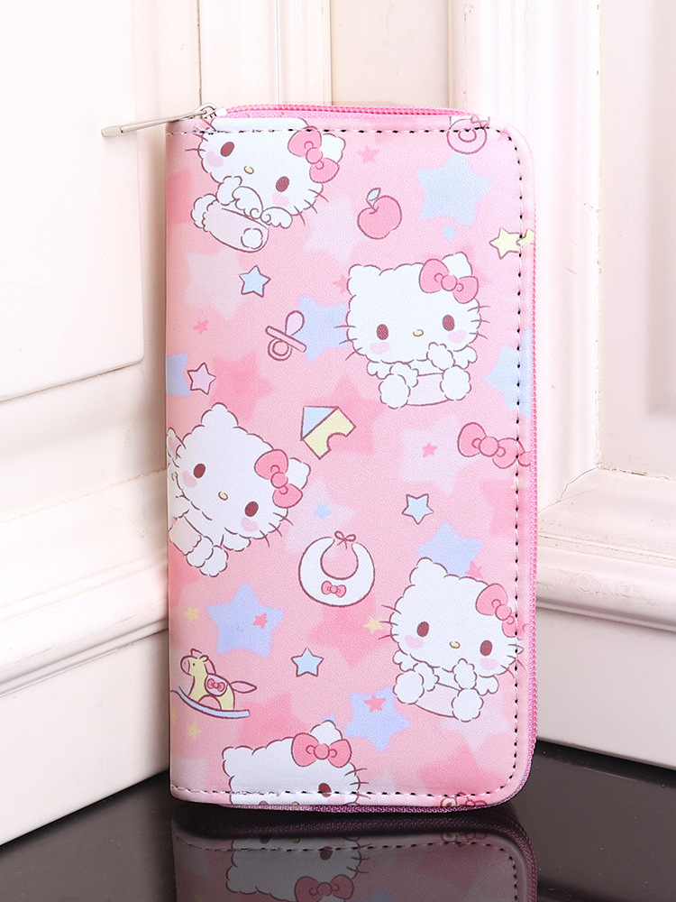 Comercio exterior transfronterizo spot caricatura kt gatos multicapa almacenamiento de gran capacidad para niñas billetera larga para mujeres