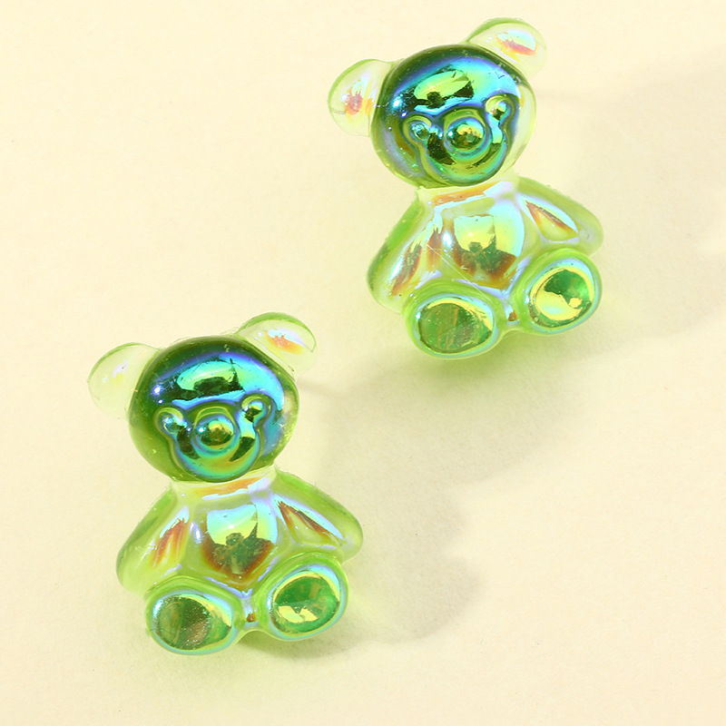 Cute Colorful Bear Earrings display picture 1