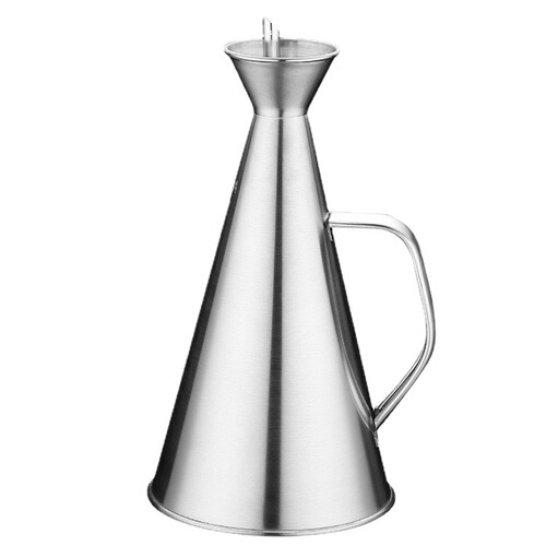 Cross-border supply stainless steel oil pot 500mL large capacity 1000ML kitchen supplies creative oil bottle T202 seasoning bottle