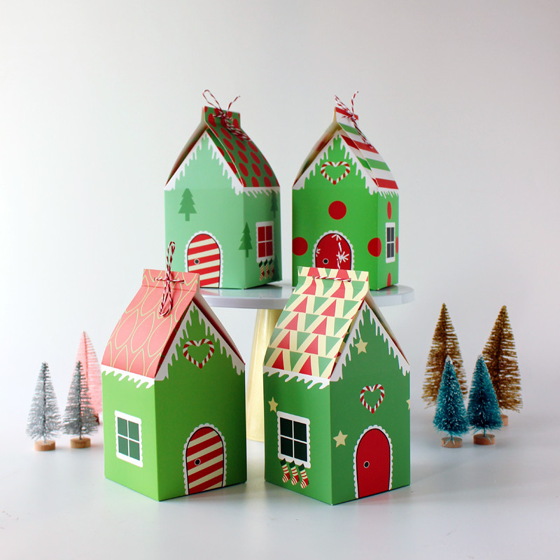 Cross-Border nueva casa de Navidad caja de dulces caja de turrón copos de nieve caja de embalaje Navidad regalo caja ciega