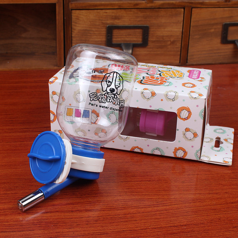 Suministros para mascotas al por mayor Dispensador de bolas para mascotas colgante Botella de agua para perros Dispensador automático para cachorros Pequeño