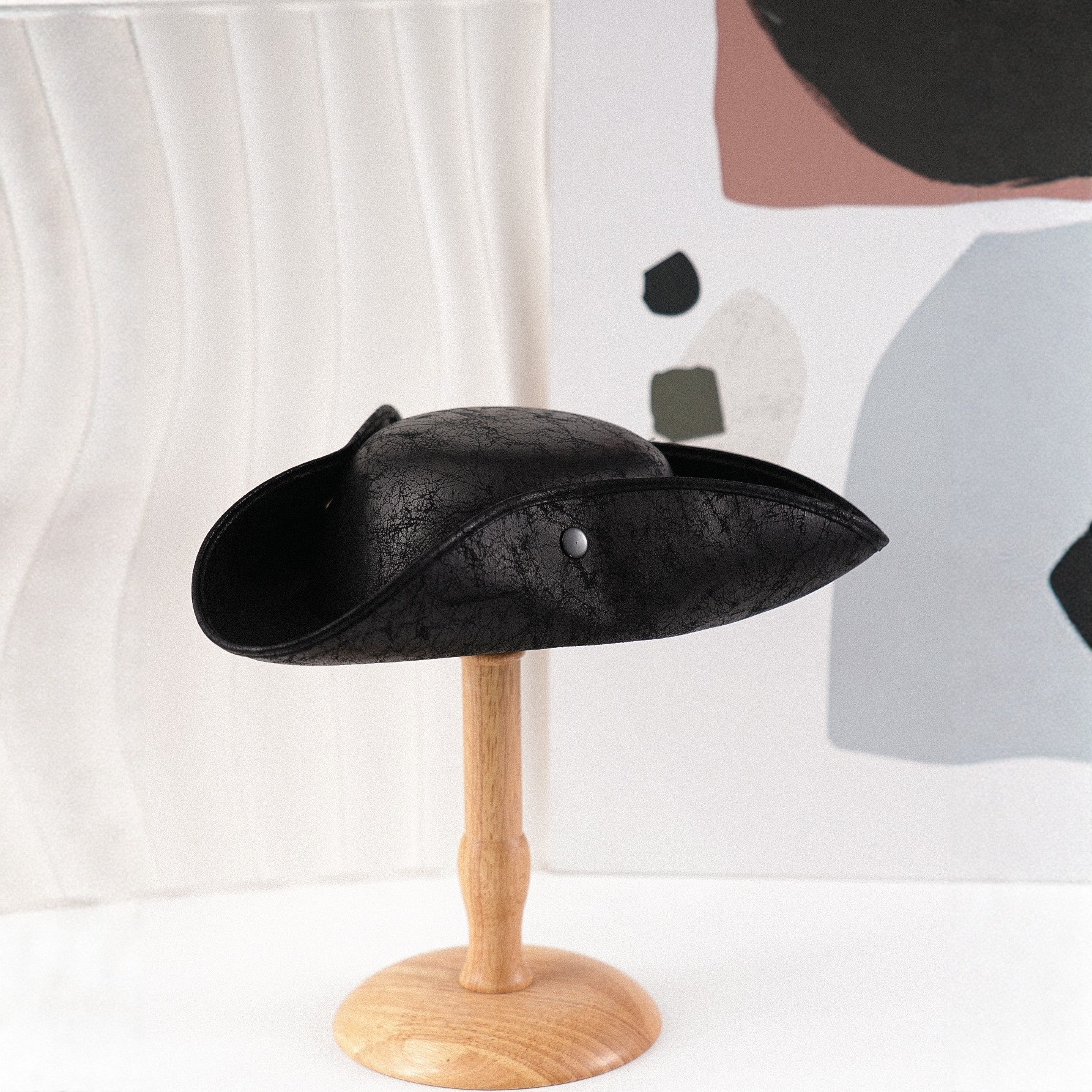 Cappello da festa unisex marrone fantasia pirata cowboy triangolare per ballo di fine anno stile western decorativo_voghion.com
