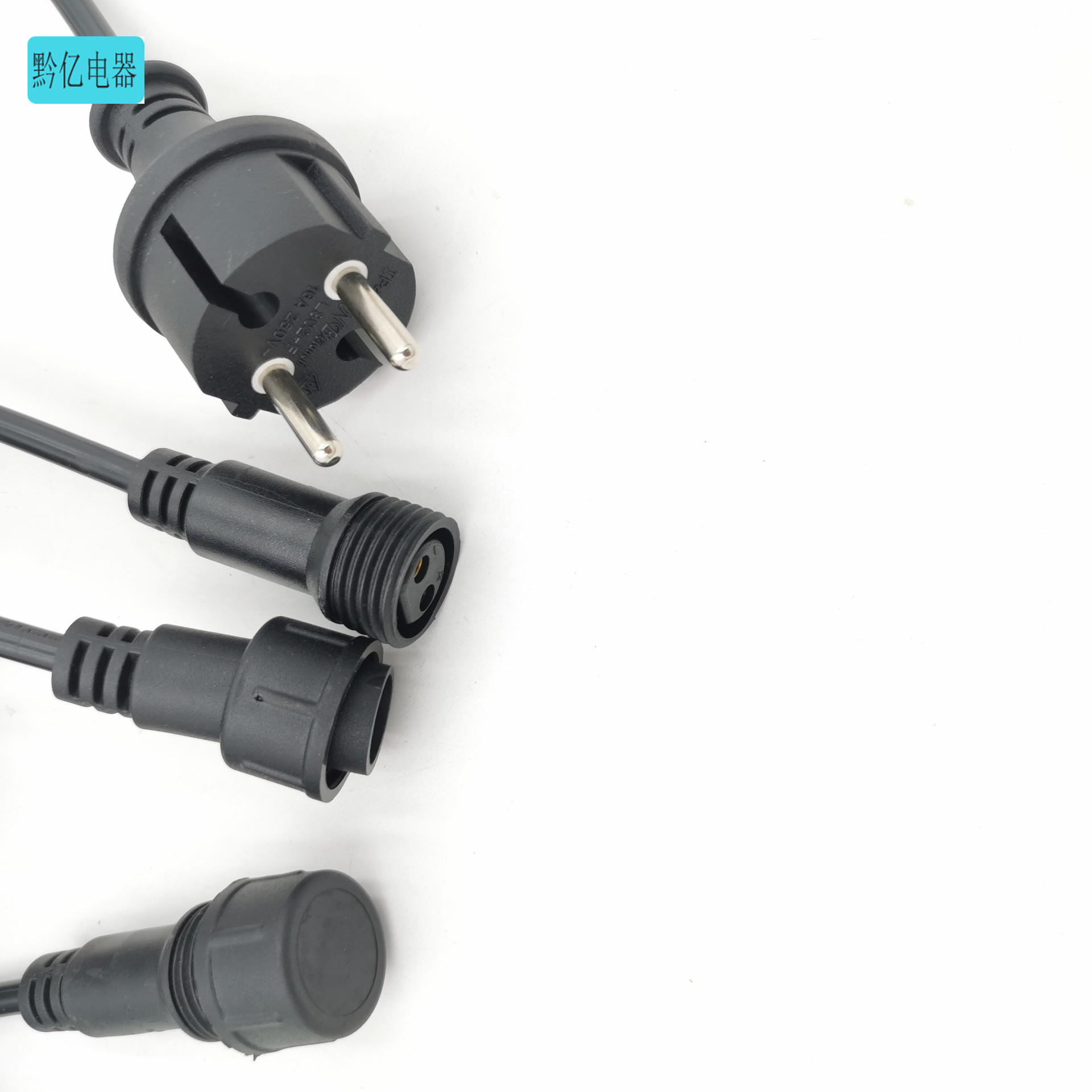 植物灯线条灯控制器机械设备防水公母插头户外亮化M14防水连接器