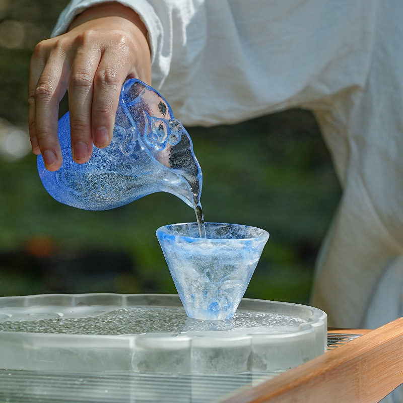 失蜡法琉璃古法琉璃兰花浮雕刻主人杯品茗杯红酒白杯茶杯不可开水|undefined