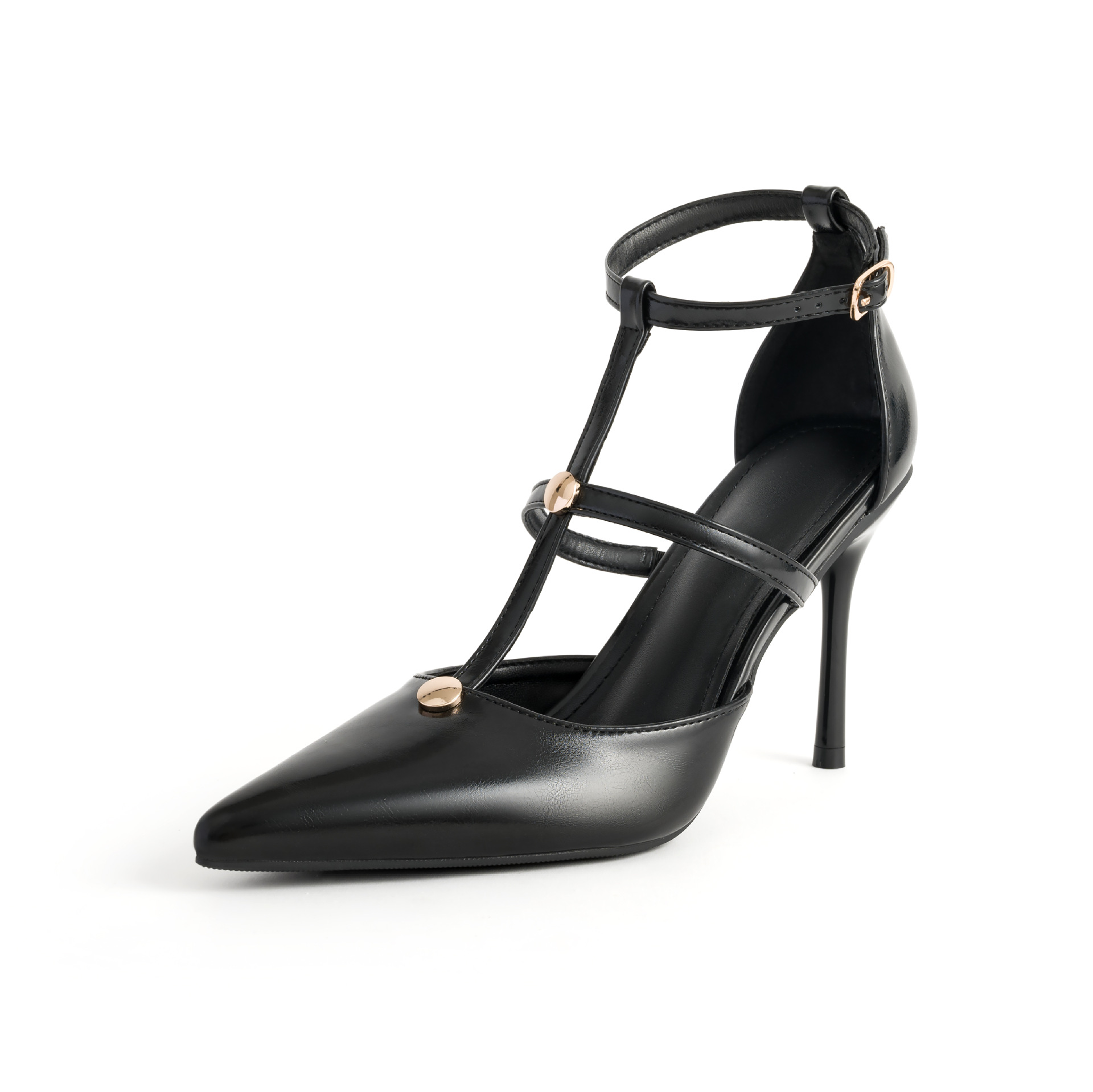Women's Stiletto Pumps Pointed Toe Buckle Heels For Elegant Style_voghion.com