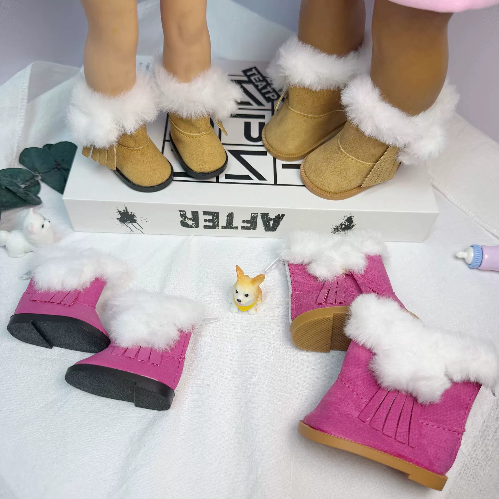 Cross-Border Hot-Selling Cotton Doll Shoes 6-Point Bjd Doll 20cm Doll Plush Snow Boots 5cm Doll Shoes Cross-Border Hot-Selling Cotton Doll Shoes 6-Point Bjd Doll 20cm Doll Plush Snow Boots 5cm Doll Shoes