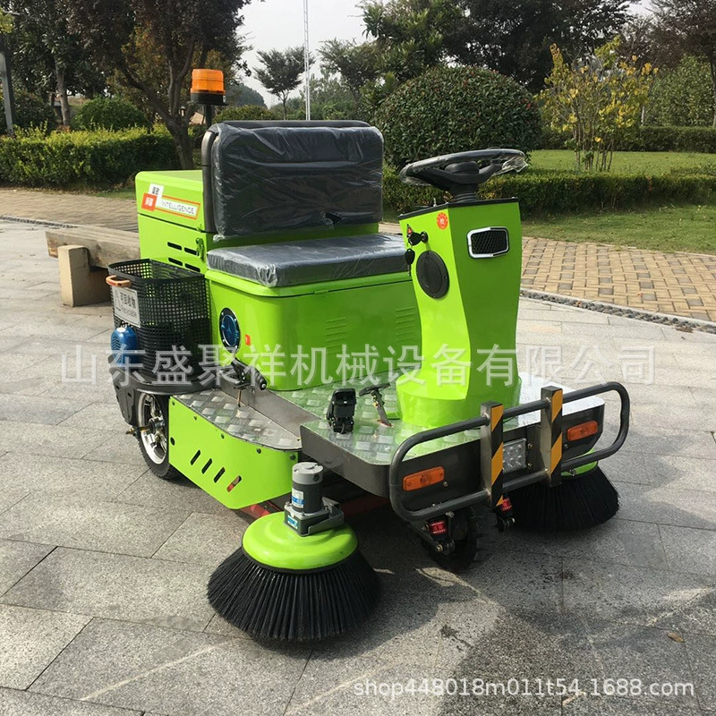 Электрическая подметальная машина Sheng Juxiang, четырехколесная модель Wargod с саморазгрузкой, экологически чистая дорожная подметальная машина