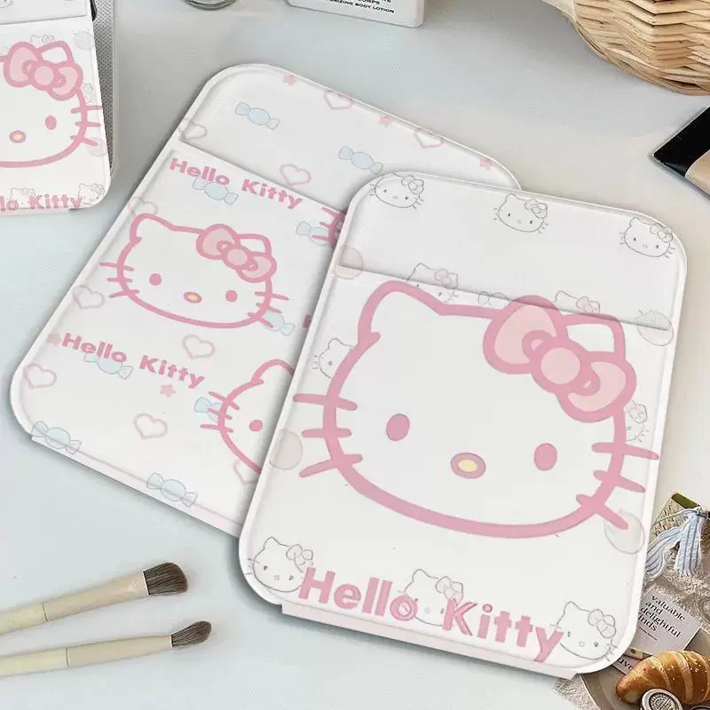 Hello kitty, strawberry, folding mirror, handheld storage system for students