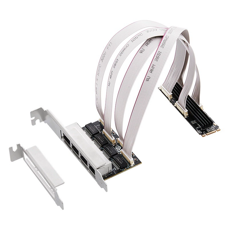 M2 Gigabit Сетевая карта 4-Портативный настольный компьютер M.2 M-B-Key NVME протокол Qunhui RTL811H Сетевая кабина