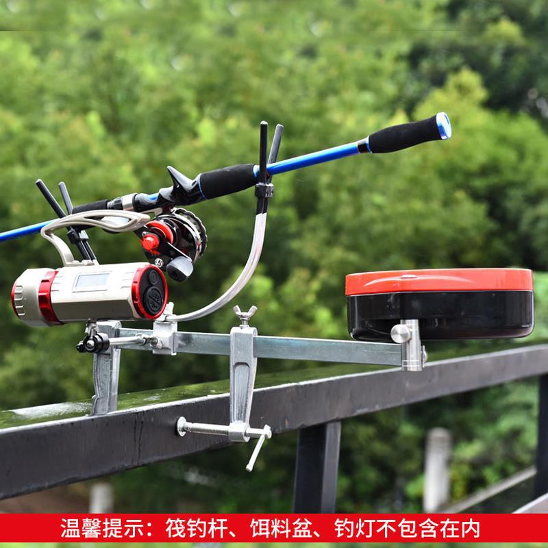 Bridge fishing rod holder, tower rod holder, hand rod, sea rod, raft rod, multi-functional clamp-type raft fishing boat, fishing rail, fishing rod holder