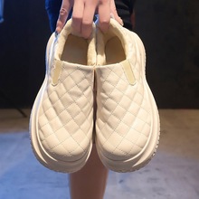 加绒雪地靴女加厚2025秋冬新款东北棉鞋防水防滑保暖一脚蹬面包鞋