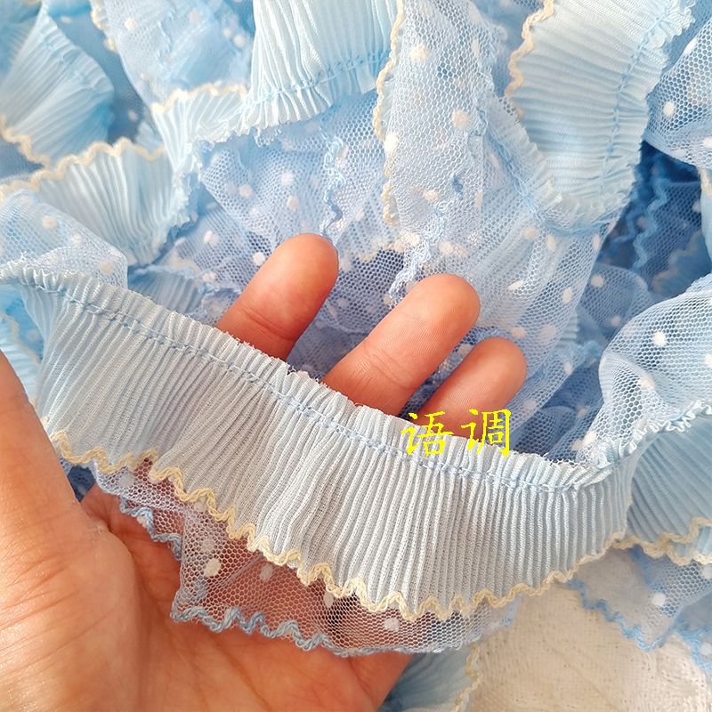 5.5cm二重シワレース手作りdiyロリータjkスカート人形木耳布芸補助材料