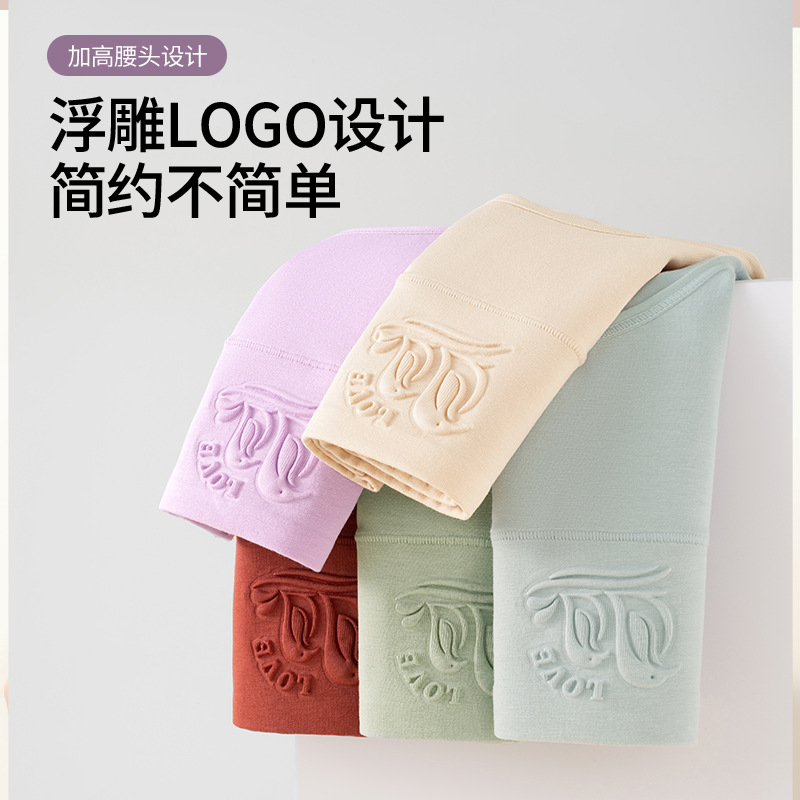 Bragas de cintura media y alta entrepierna de algodón puro 10A entrepierna antibacteriana entrepierna larga pantalones cortos de triángulo de cadera de gran tamaño bragas de mujer en relieve