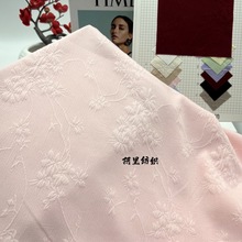 新春泡泡浮雕四面弹提花布料 国风汉服新中式连衣裙 童装提花面料