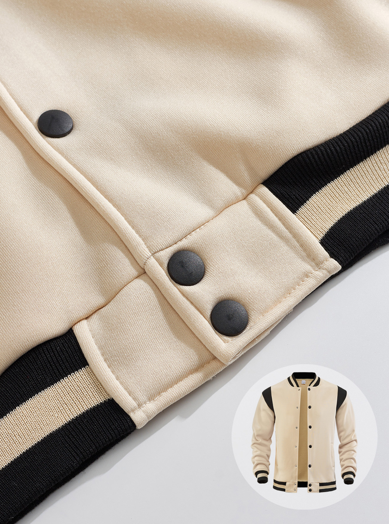 Giacca baseball casual in pile da uomo stile europeo_voghion.com