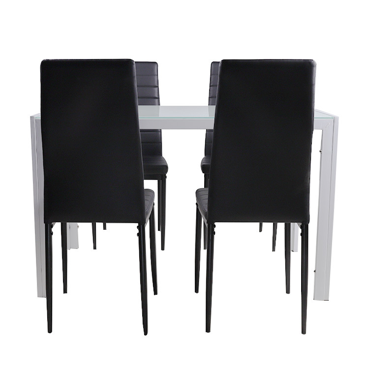 Mesa de comedor de vidrio temperado transfronterizo mesa de comedor casera mesa de mesa transparente simple mesa de negociación
