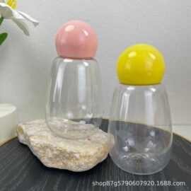 300g 洗衣凝珠留香珠日化洗护瓶便携式分装瓶pet厂家圆盖漱口水瓶