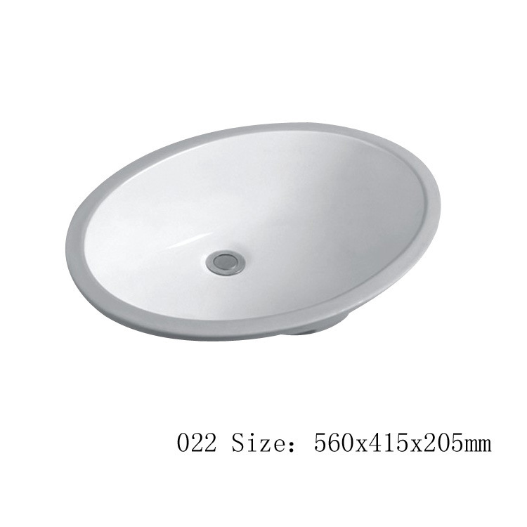 Cerámica lavabo debajo de la mesa incrustado lavabo de cerámica de hotel de alojamiento en casa lavabo de lavado de mano lavabo doméstico lavabo único hogar