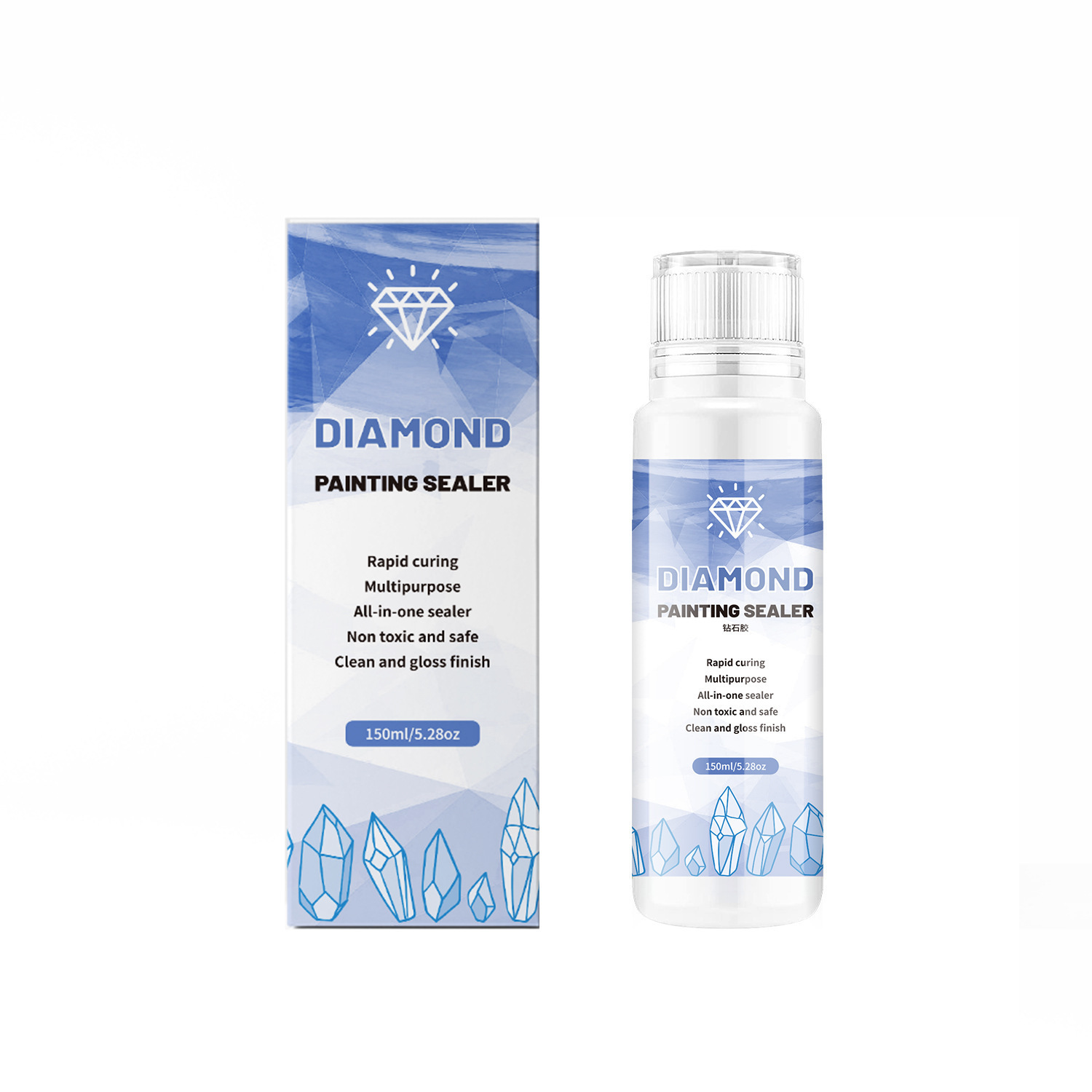 Pegamento transparente para pintura de diamantes, venta directa de fábrica, pegamento PVA para rompecabezas infantiles DIY, para realzar el brillo y evitar la desprendimiento de las piezas.