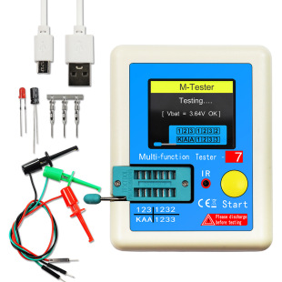 Spike Multifunction Transistor Resistance емкость MOS Тестер ESR LCR-7 Полноцветный графический дисплей