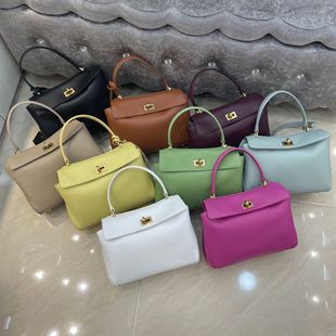 2025 New Rodeo22 Size Kelly Genuine Leather Tote Bag Large Capacity Shoulder Satchel Crossbody Commuter Bag for Women