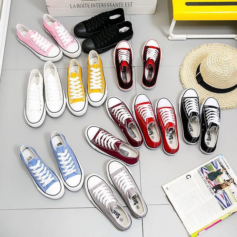Canvas Shoes for Women 2020 New Spring and Autumn Student Versatile Couple Shoes Black Original Low-Top Sneakers Unisex Trendy Shoes Canvas Shoes for Women 2020 New Spring and Autumn Student Versatile Couple Shoes Black Original Low-Top Sneakers Unisex Trendy Shoes