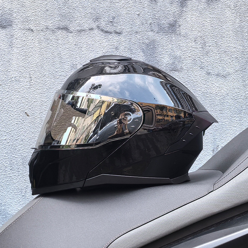 LVS3C certificado casco de motocicleta estándar nacional para hombres y mujeres casco de cara a cara casco de locomotora de verano seguridad general de cuatro estaciones