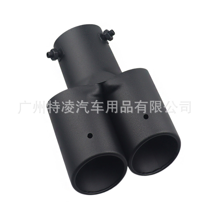 63mm Universal Automotive Dual Outlet Angled Exhaust Pipe Stainless Steel Exhaust Pipe Car Exterior Dual Outlet Decorative Exhaust Pipe