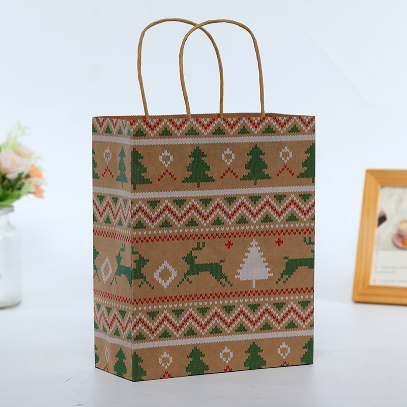 メーカー現物クラフト紙袋クリスマス手提げギフト袋服装ショッピング包装袋カスタム卸売り|undefined
