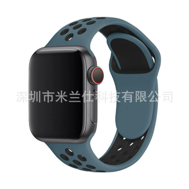 Двухцветный силиконовый браслет Nike S9 подходит для Apple iWatch6789se спортивный Ultra2