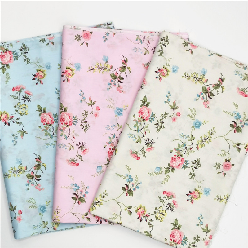 Chuqing rose cotton twill fabric cotton bedding pajamas dress fabric lining