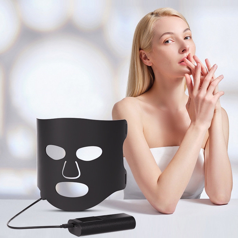 Silicone Photon Rejuvenation Beauty Mask Red and Blue Light Home Facial Led Colored Light Infrared Mask Instrument Seven Colors